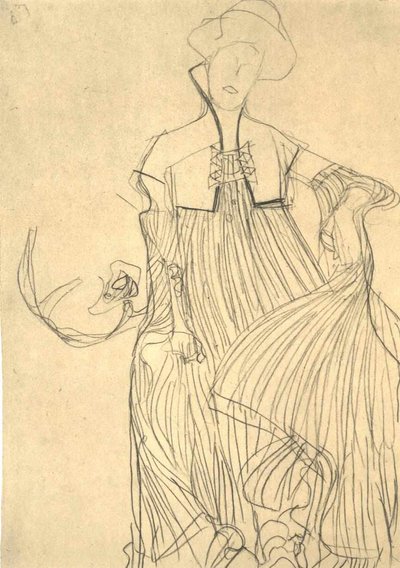 Seated Woman from the Front 002 by Gustav Klimt